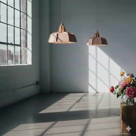 Hanglampie Roze Industrieel