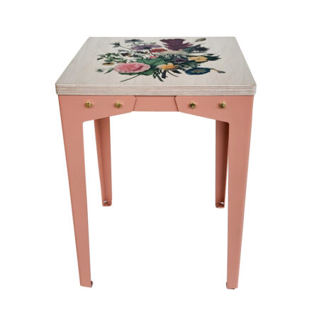 Kruk of Bijzettafel Voorkant Bloemen_Roze